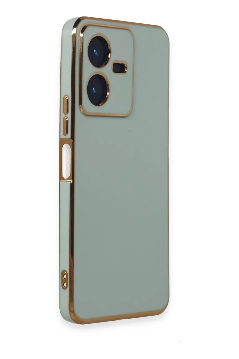 Newface Vivo Y22 2022 Kılıf Volet Silikon - Açık Yeşil