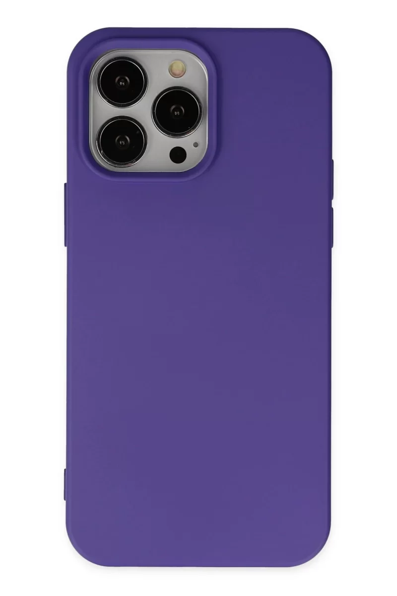 Newface Apple iPhone 14 Pro Kılıf Nano içi Kadife Silikon - Mor