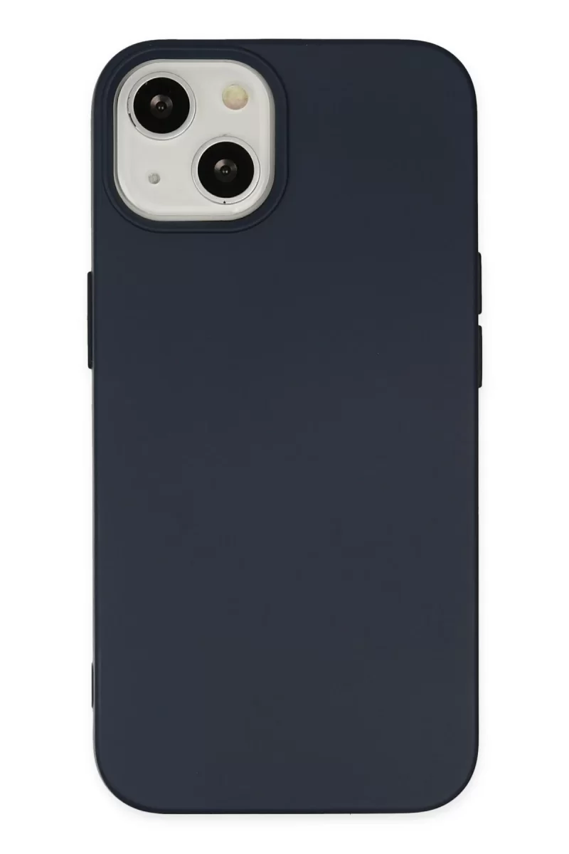 Newface Apple iPhone 14 Plus Kılıf Nano içi Kadife Silikon - Lacivert