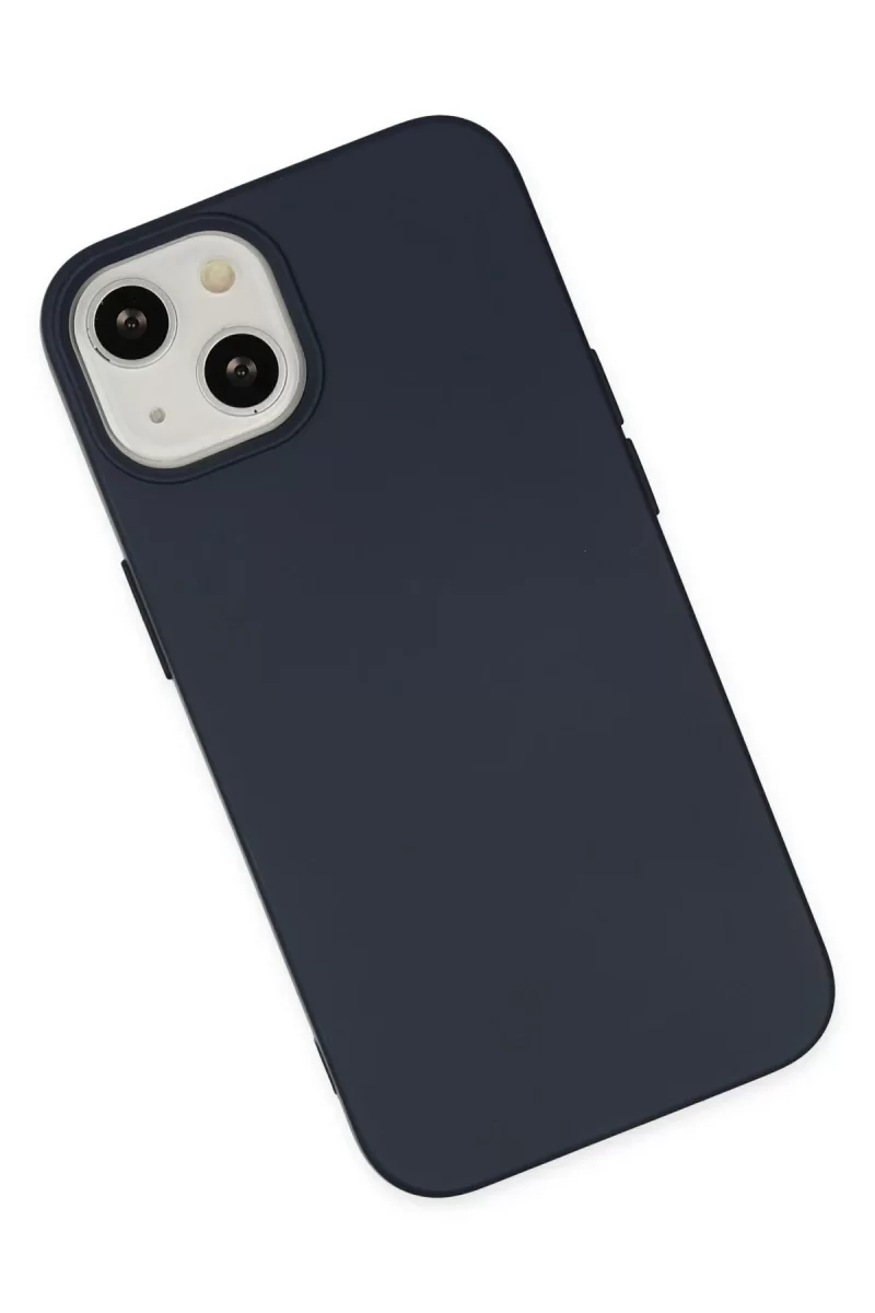 Newface Apple iPhone 14 Plus Kılıf Nano içi Kadife Silikon - Lacivert