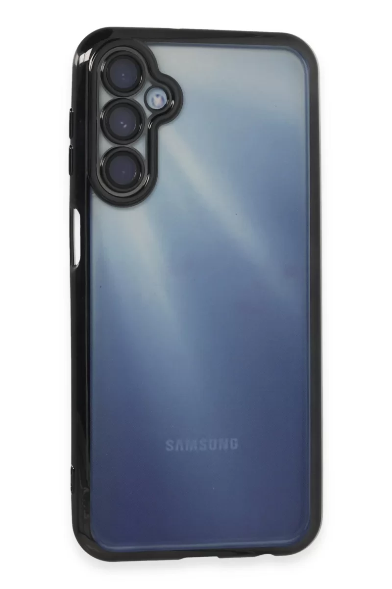 Newface Samsung Galaxy A15 4G Kılıf Razer Lensli Silikon - Siyah