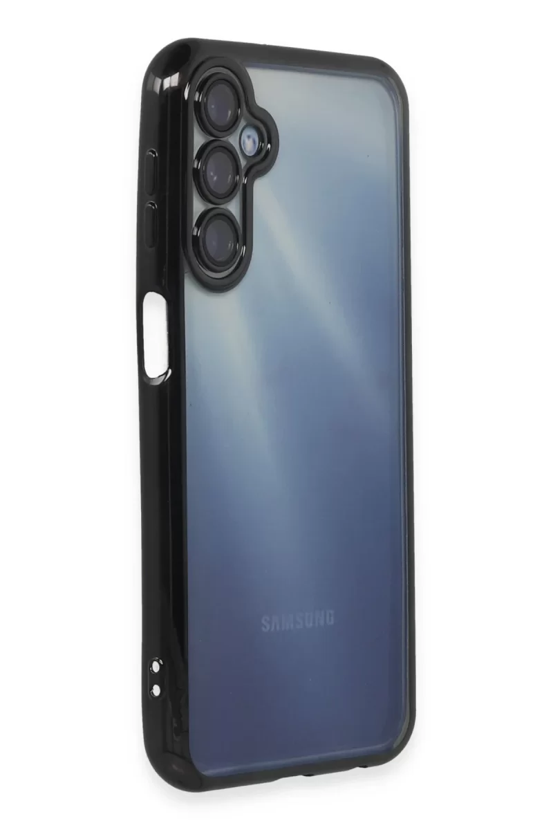 Newface Samsung Galaxy A15 4G Kılıf Razer Lensli Silikon - Siyah