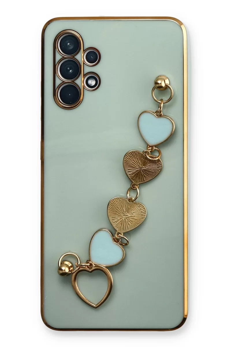 Newface Samsung Galaxy A32 Kılıf Esila Silikon - Su Yeşili