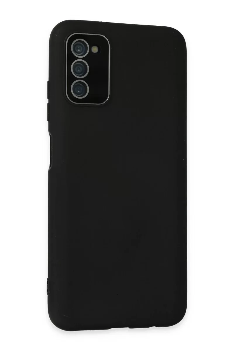Newface Samsung Galaxy A03S Kılıf Lansman Glass Kapak - Siyah