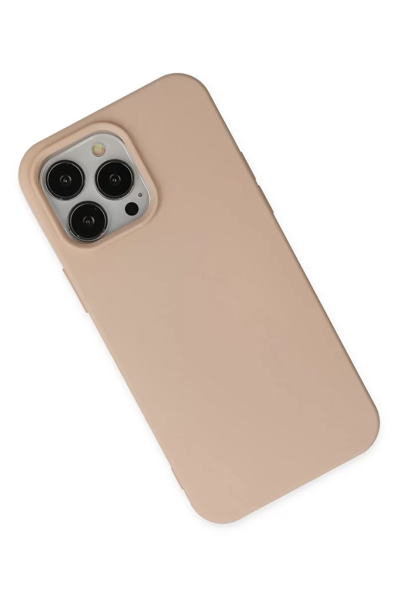 Newface Apple iPhone 14 Pro Kılıf Nano içi Kadife Silikon - Pudra