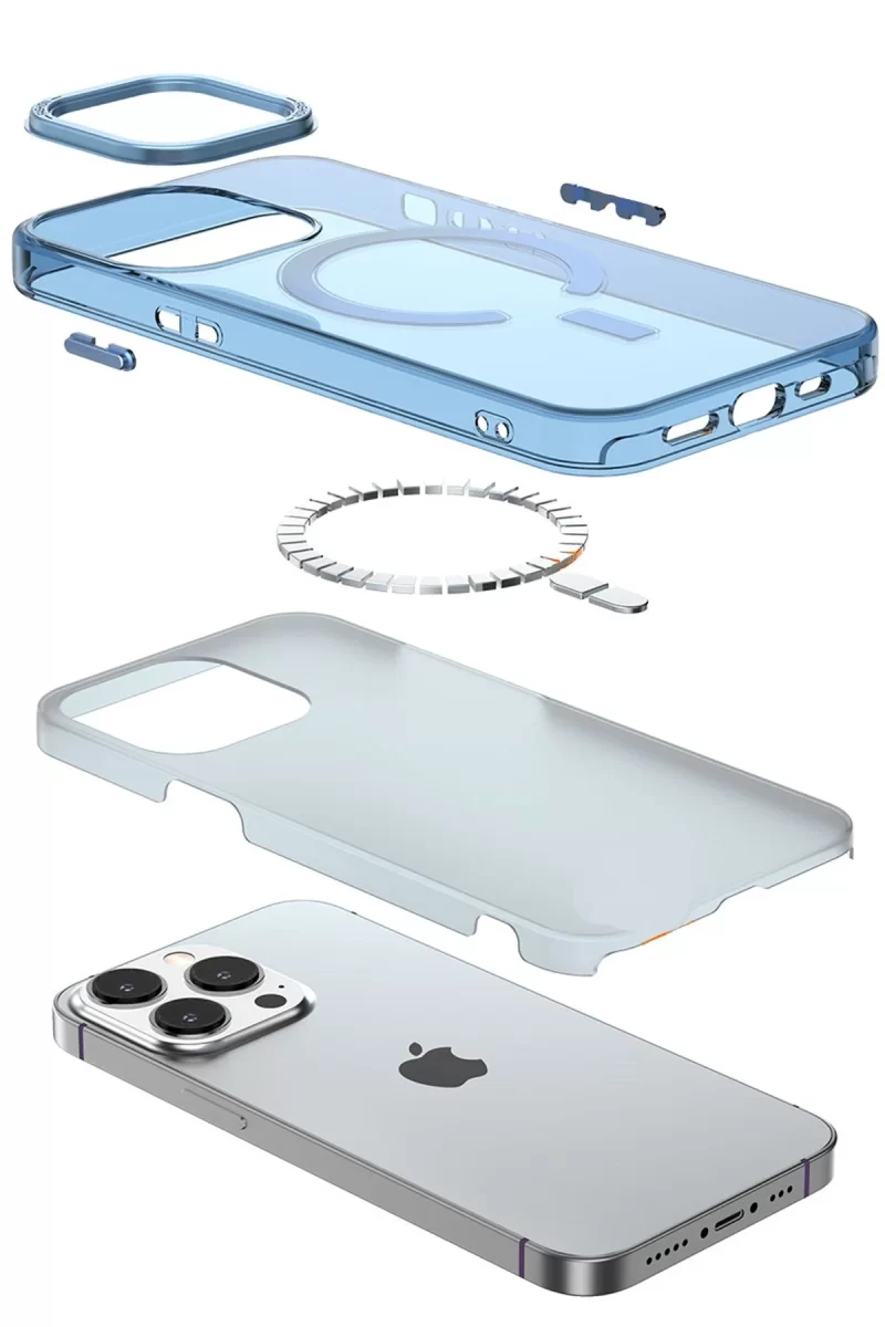 Newface Apple iPhone 13 Pro Kılıf Troy Magsafe Kapak - Mor