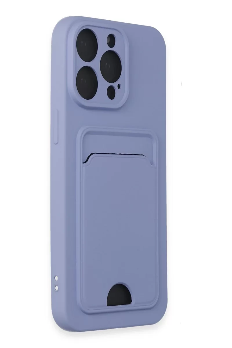 Newface Apple iPhone 14 Pro Max Kılıf Kelvin Kartvizitli Silikon - Lila