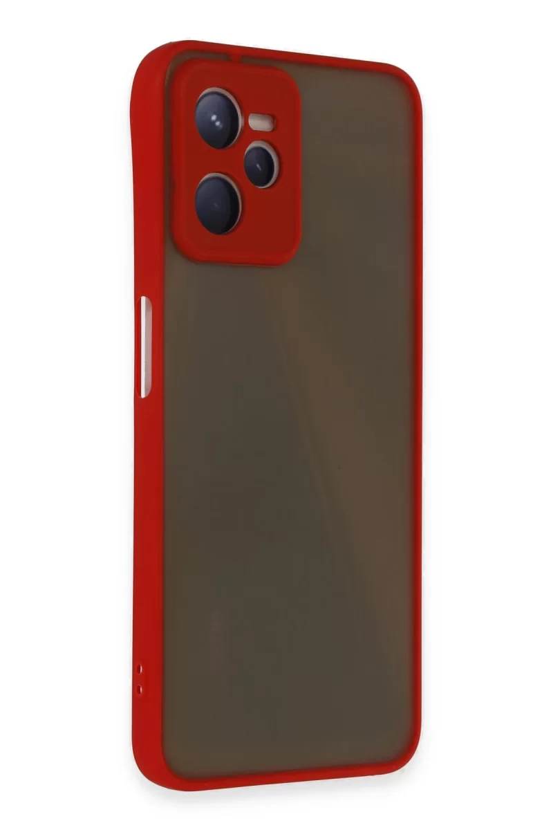 Newface Realme C35 Kılıf Montreal Silikon Kapak - Kırmızı