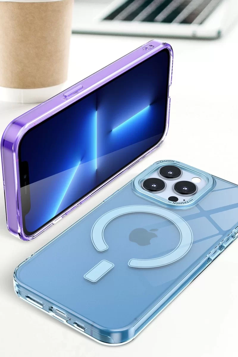 Newface Apple iPhone 14 Pro Kılıf Troy Magsafe Kapak - Mor