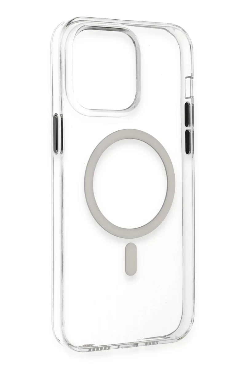 Newface Apple iPhone 14 Pro Max Kılıf Tron Şeffaf Magsafe Kapak - Şeffaf