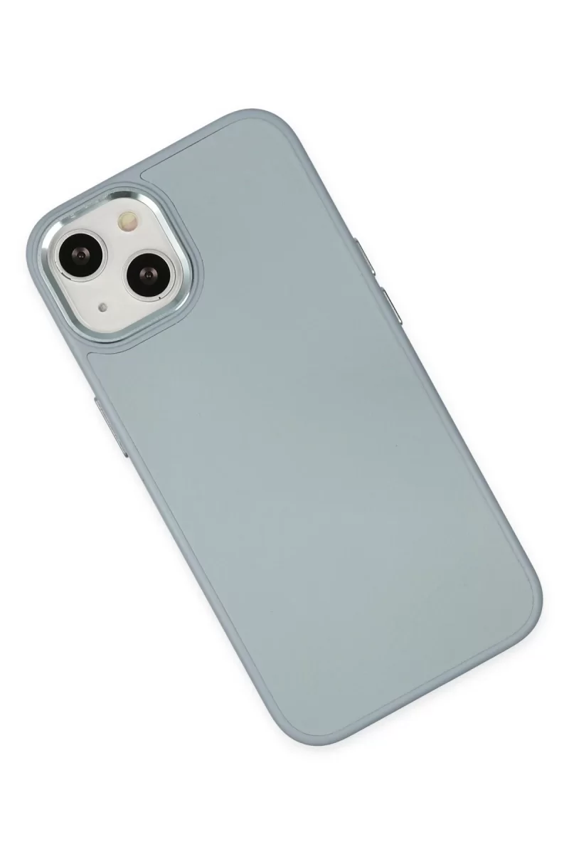 Newface Apple iPhone 14 Plus Kılıf Asya Deri Silikon - Sierra Blue