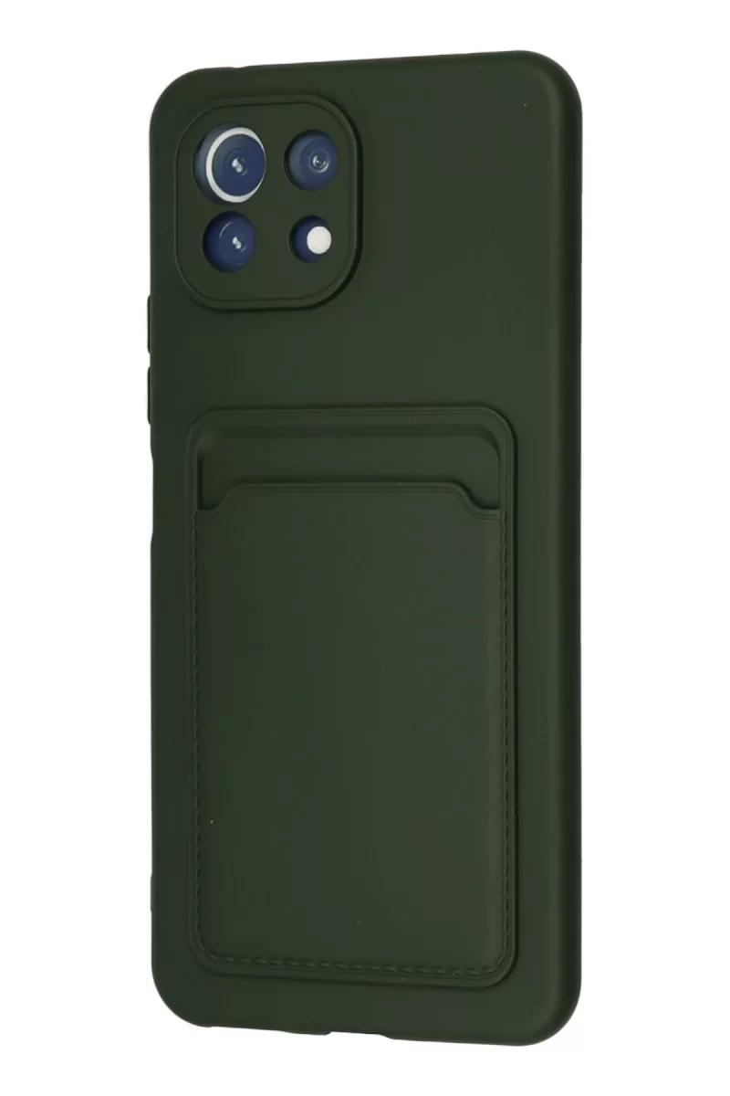 Newface Xiaomi Mi 11 Kılıf Kelvin Kartvizitli Silikon - Koyu Yeşil
