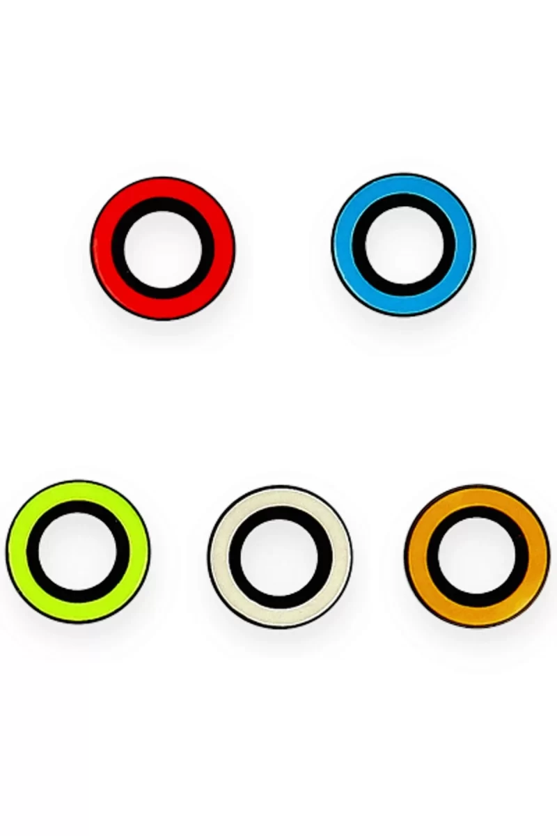 Newface Apple iPhone 11 Neon Fosforlu Kamera Lens - Turuncu