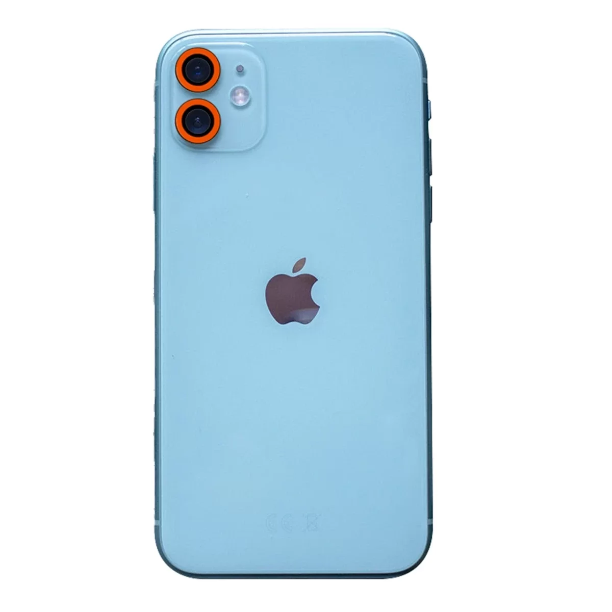 Newface Apple iPhone 11 Neon Fosforlu Kamera Lens - Turuncu