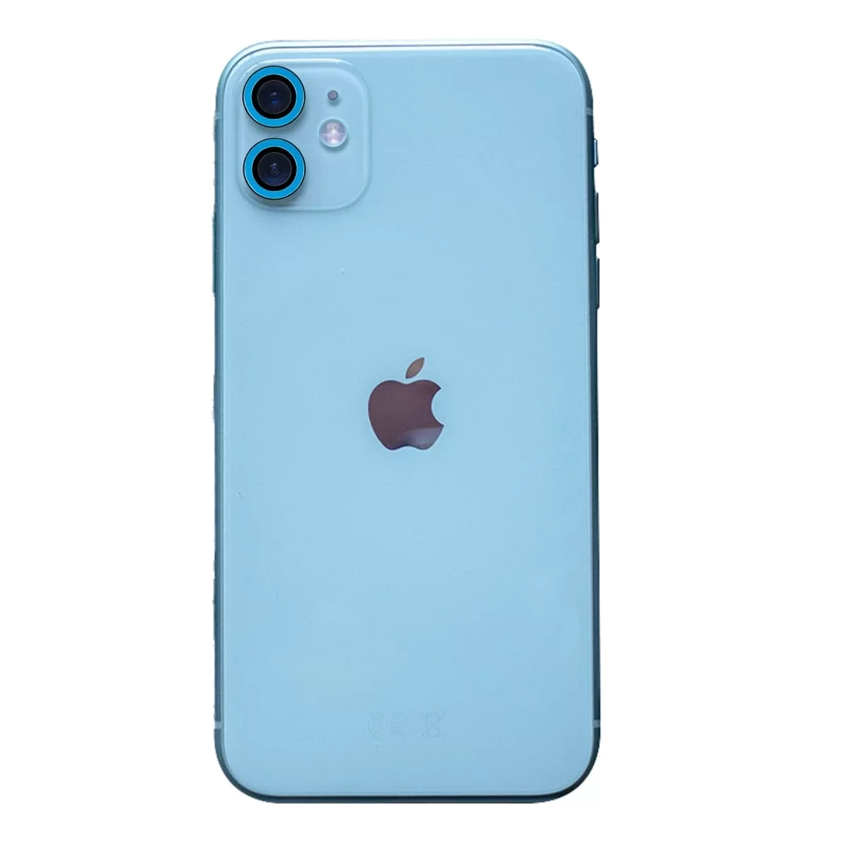 Newface Apple iPhone 11 Neon Fosforlu Kamera Lens - Mavi