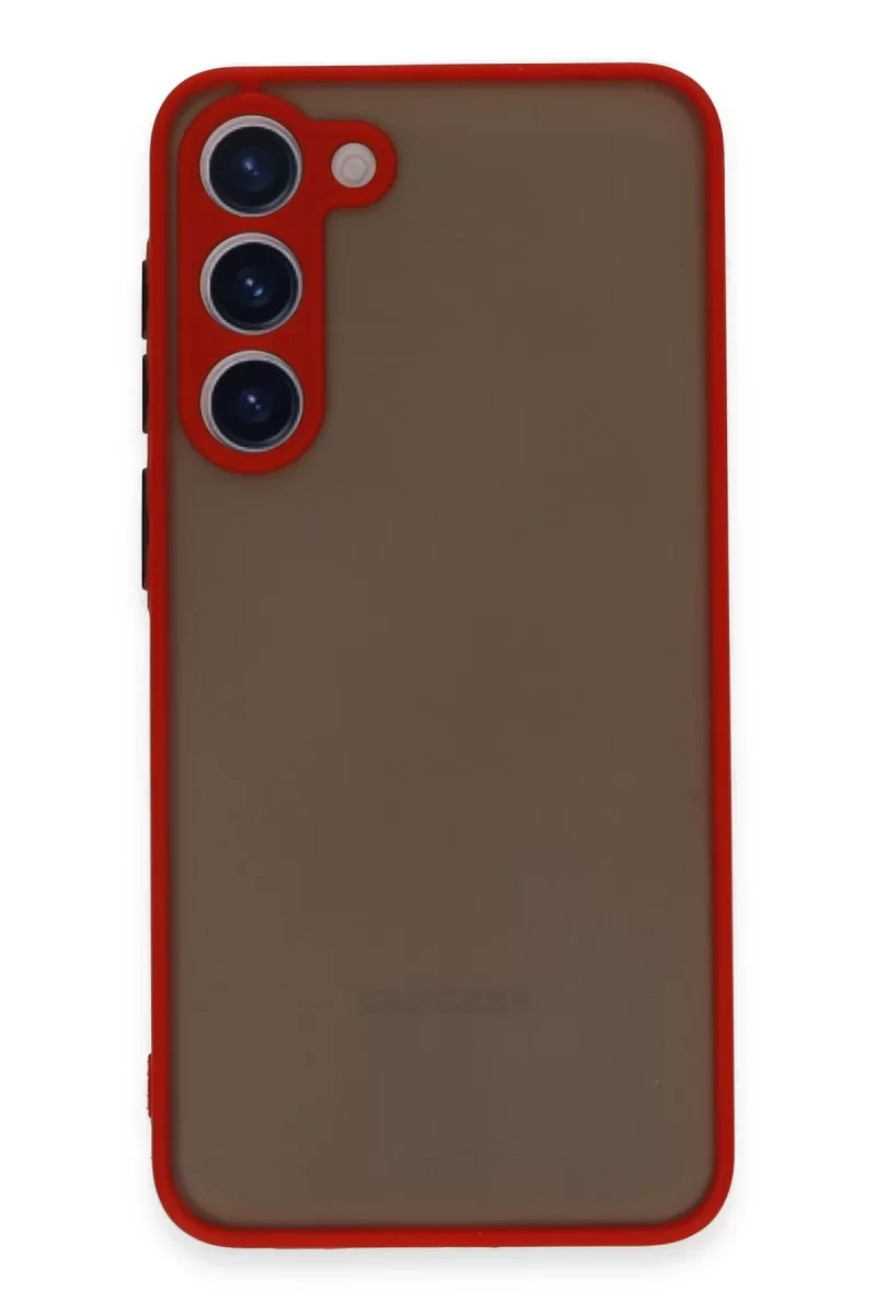 Newface Samsung Galaxy S23 Plus Kılıf Montreal Silikon Kapak - Kırmızı