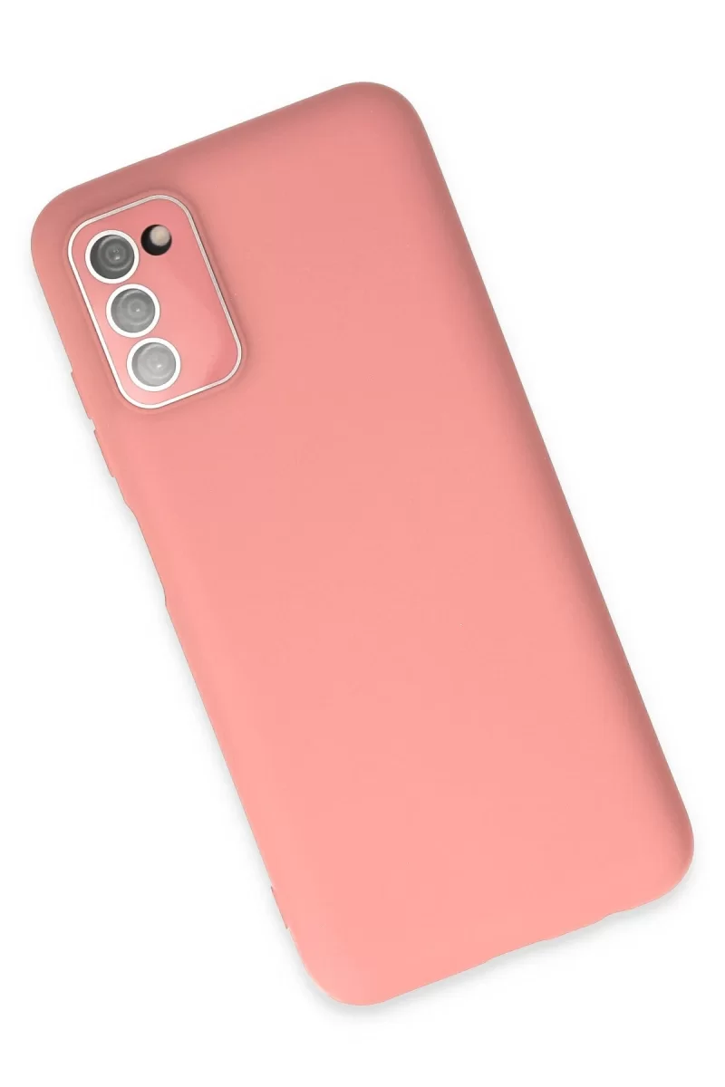 Newface Samsung Galaxy A03S Kılıf Lansman Glass Kapak - Pembe