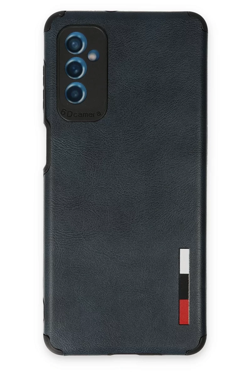 Newface Samsung Galaxy M52 5G Kılıf Loop Deri Silikon - Lacivert