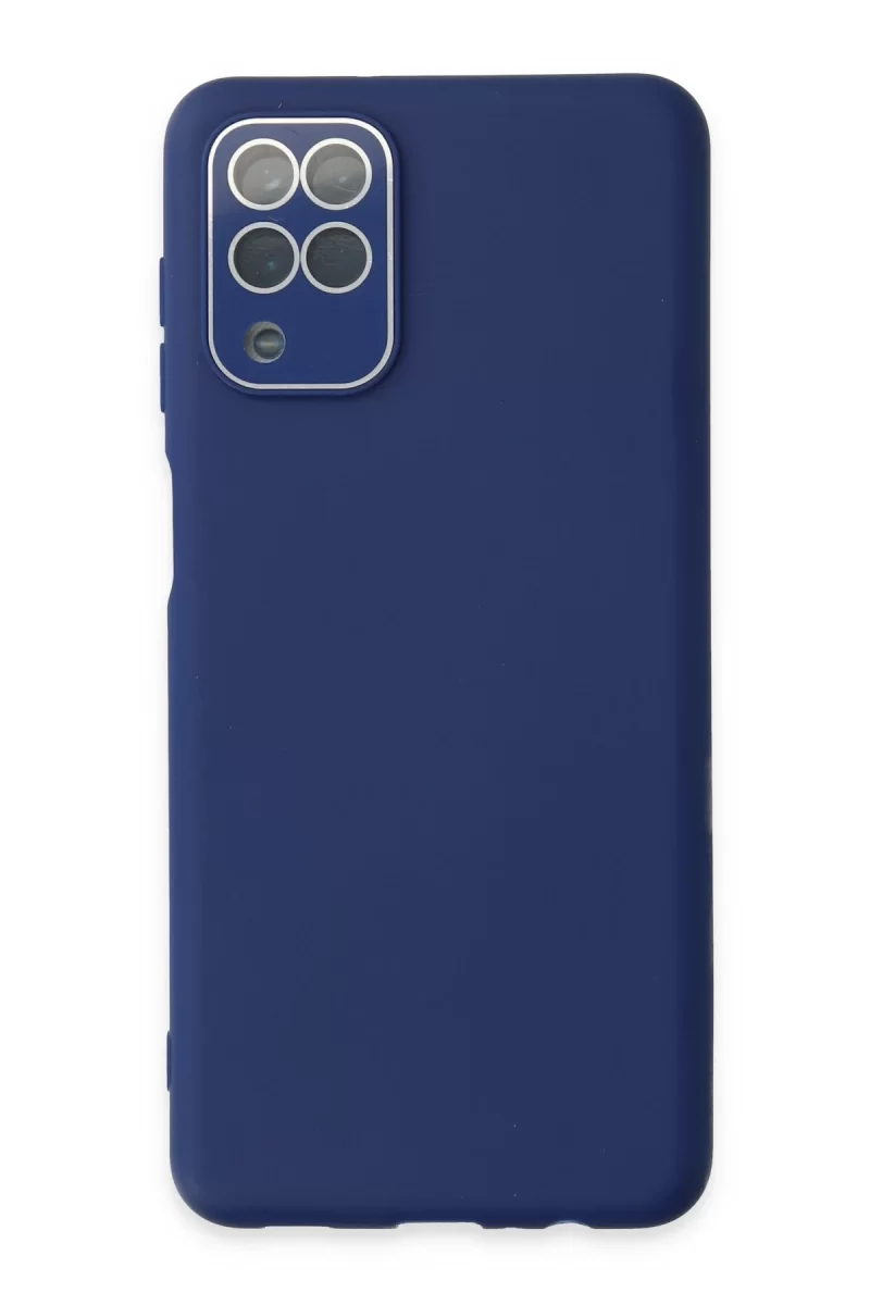 Newface Samsung Galaxy A22 Kılıf Lansman Glass Kapak - Sky Blue