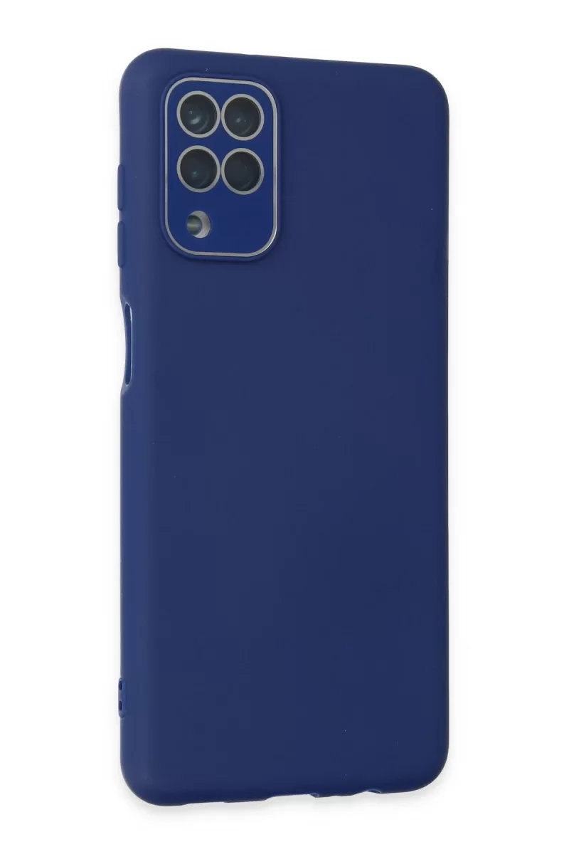 Newface Samsung Galaxy A22 Kılıf Lansman Glass Kapak - Sky Blue
