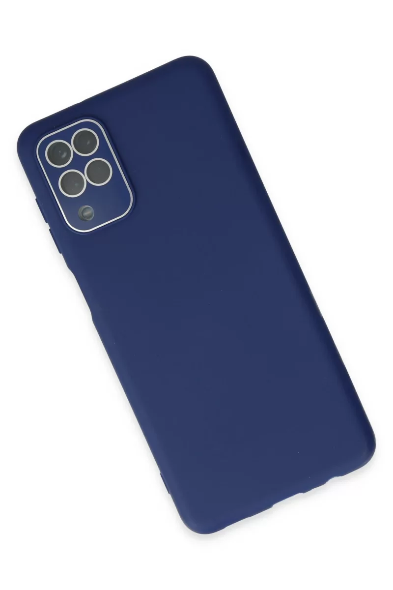 Newface Samsung Galaxy A22 Kılıf Lansman Glass Kapak - Sky Blue