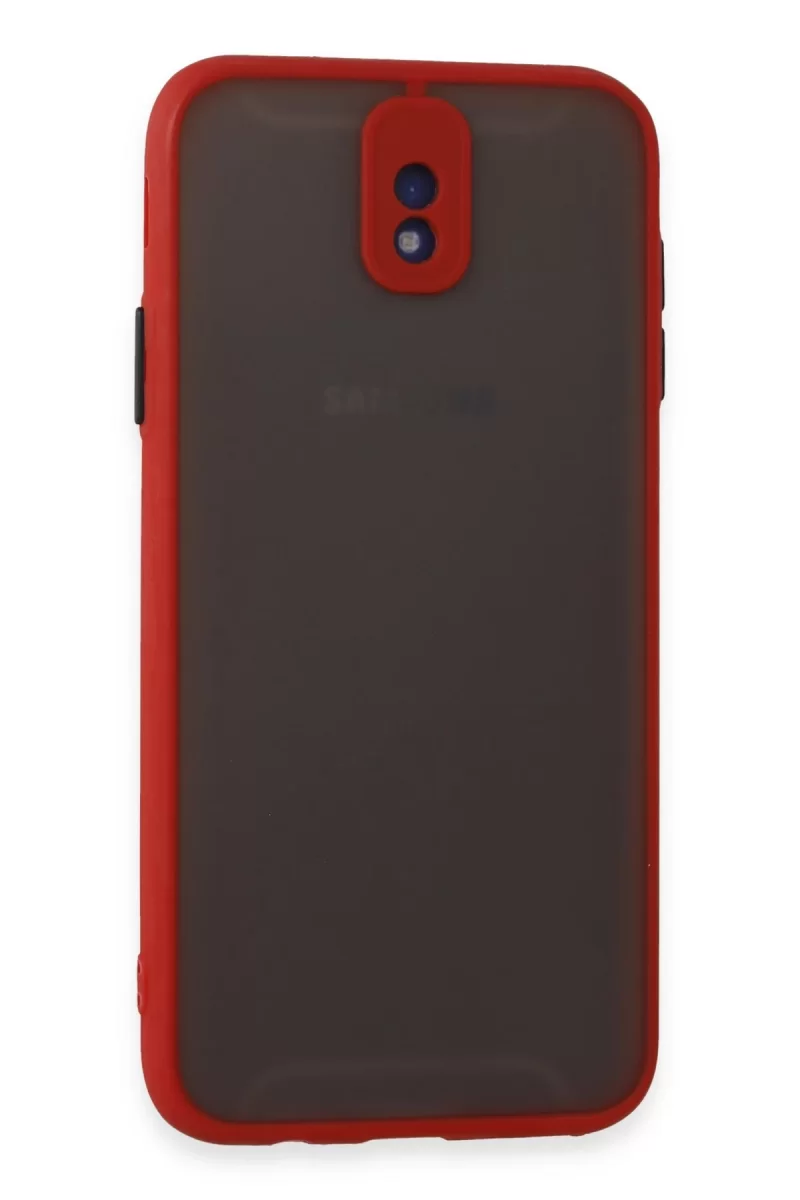 Newface Samsung Galaxy J7 Pro / J730 Kılıf Montreal Silikon Kapak - Kırmızı