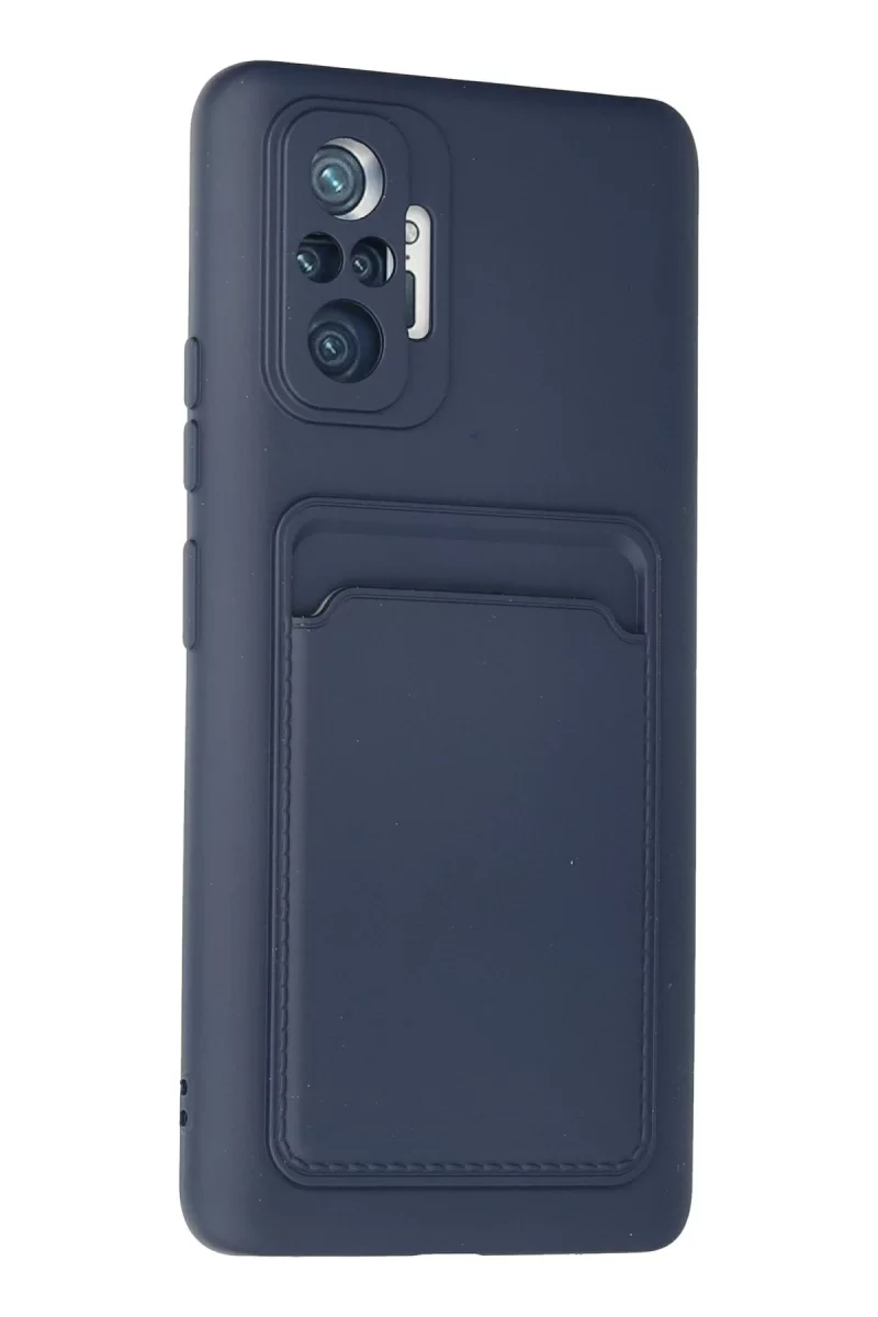 Newface Xiaomi Redmi Note 10 Pro Kılıf Kelvin Kartvizitli Silikon - Lacivert