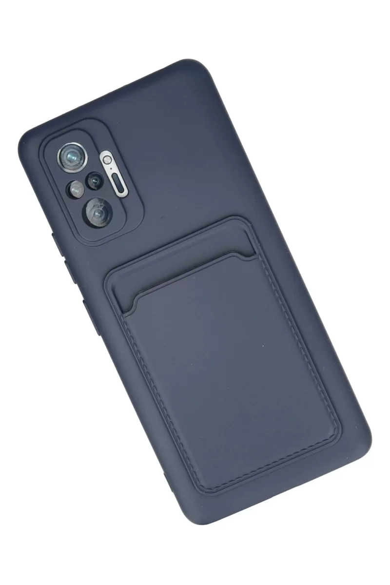 Newface Xiaomi Redmi Note 10 Pro Kılıf Kelvin Kartvizitli Silikon - Lacivert