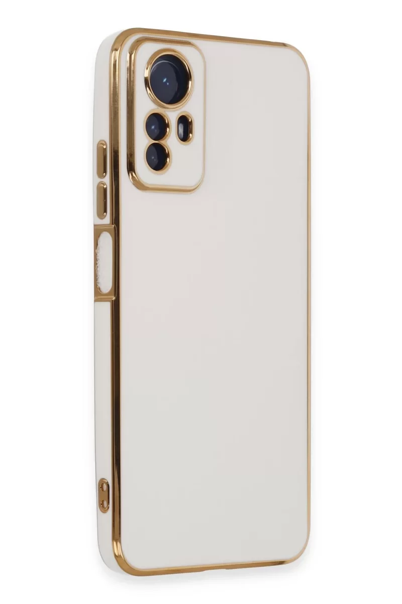 Newface Xiaomi Redmi Note 12S Kılıf Volet Silikon - Beyaz