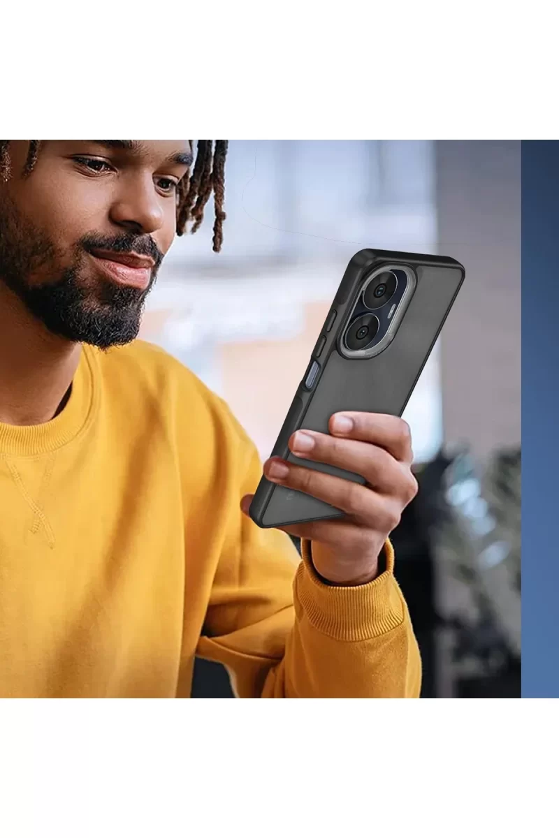Newface Realme C55 Kılıf Elegant Kapak - Siyah