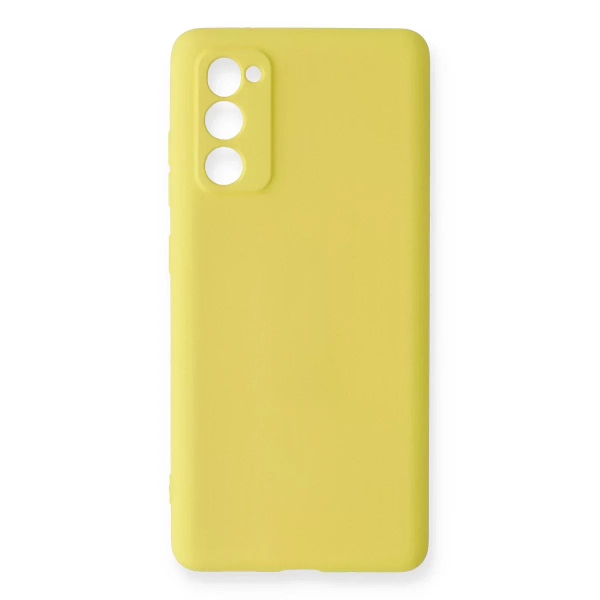 Newface Samsung Galaxy S20 FE Kılıf Nano içi Kadife Silikon - Sarı