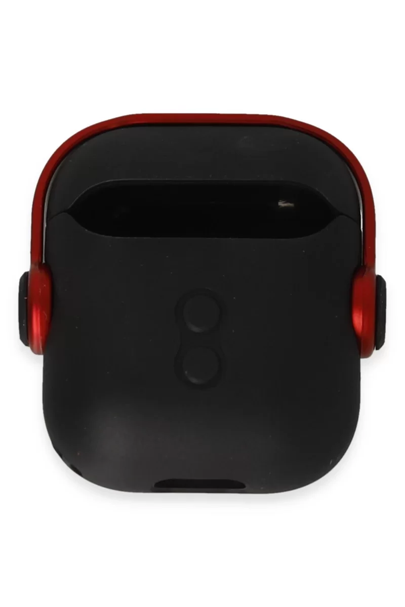Newface Apple Airpods 2 (2.nesil) Cool Kılıf - Siyah-Kırmızı