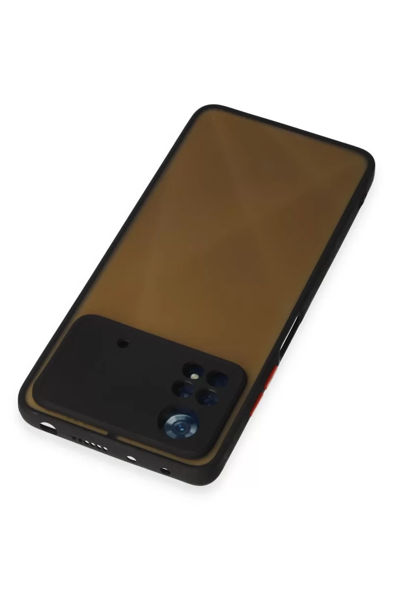 Newface Xiaomi Poco X4 Pro 5G Kılıf Montreal Silikon Kapak - Siyah