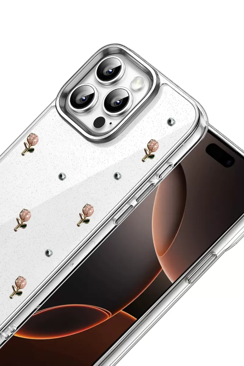 Newface Apple iPhone 15 Pro Fiyonk Desenli Kapak - Desen 6