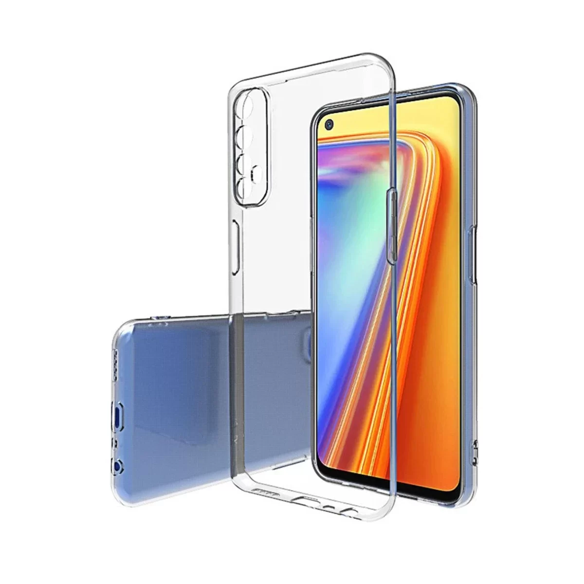 Newface Realme 7 Pro Kılıf Lüx Şeffaf Silikon - Şeffaf