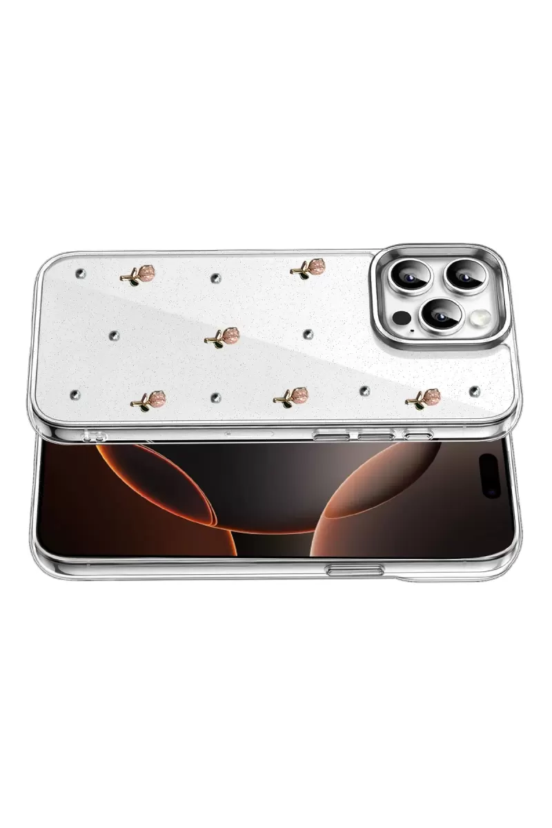 Newface Apple iPhone 16 Pro Max Fiyonk Desenli Kapak - Desen 6