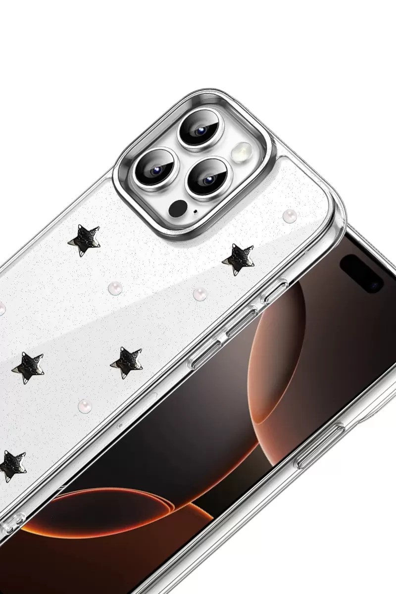 Newface Apple iPhone 16 Pro Max Fiyonk Desenli Kapak - Desen 7