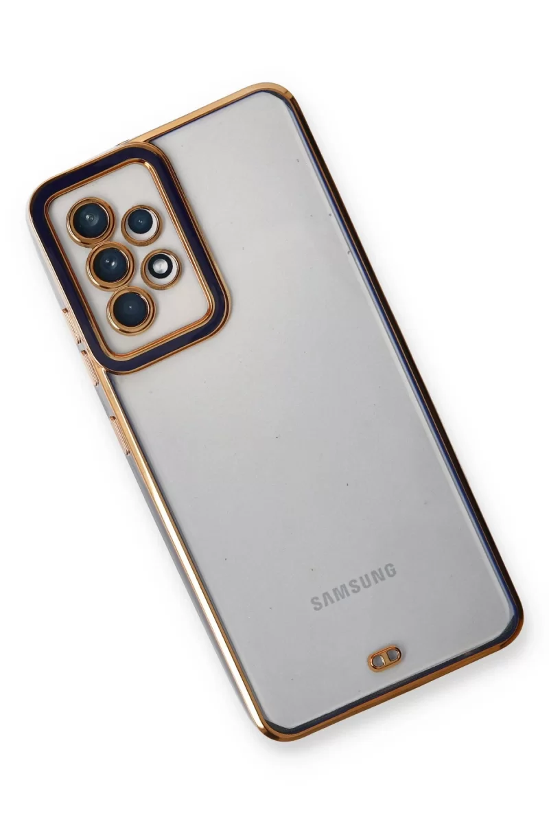 Newface Samsung Galaxy A53 5G Kılıf Liva Lens Silikon - Mavi