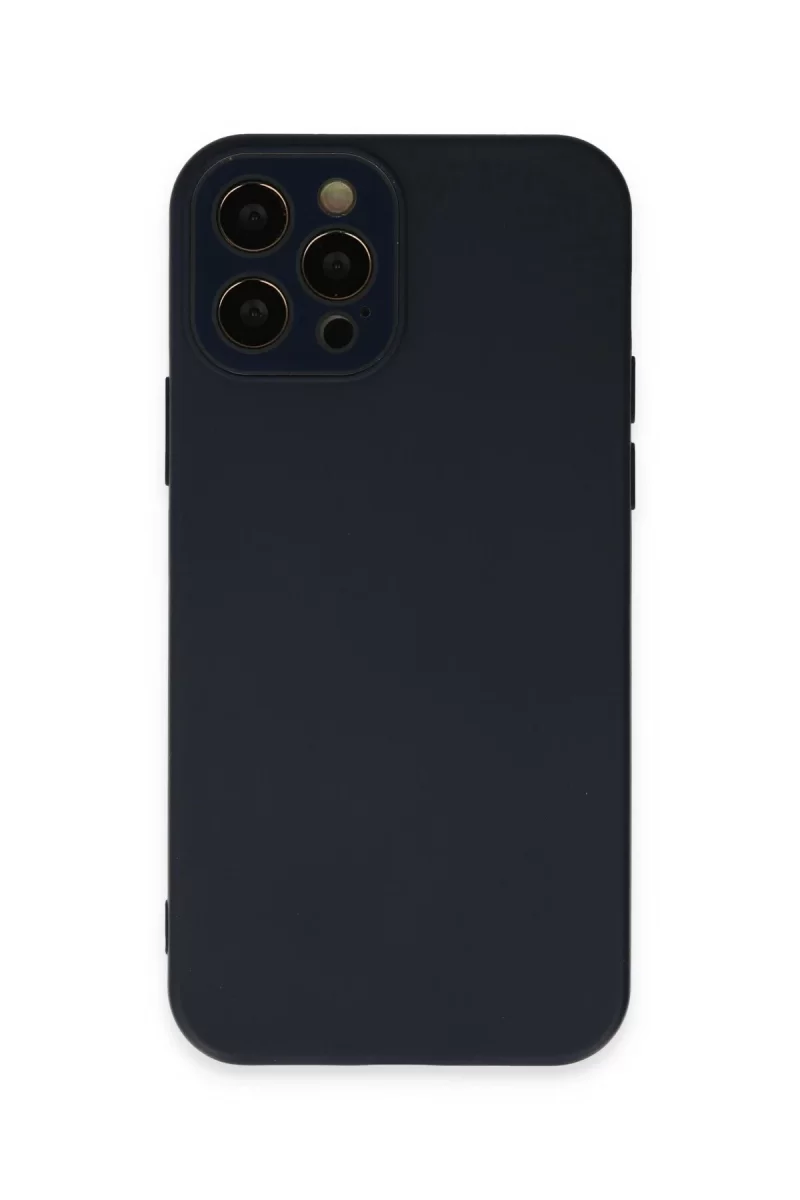Newface Apple iPhone 12 Pro Kılıf Lansman Glass Kapak - Lacivert