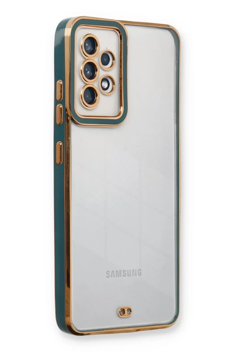 Newface Samsung Galaxy A53 5G Kılıf Liva Lens Silikon - Yeşil