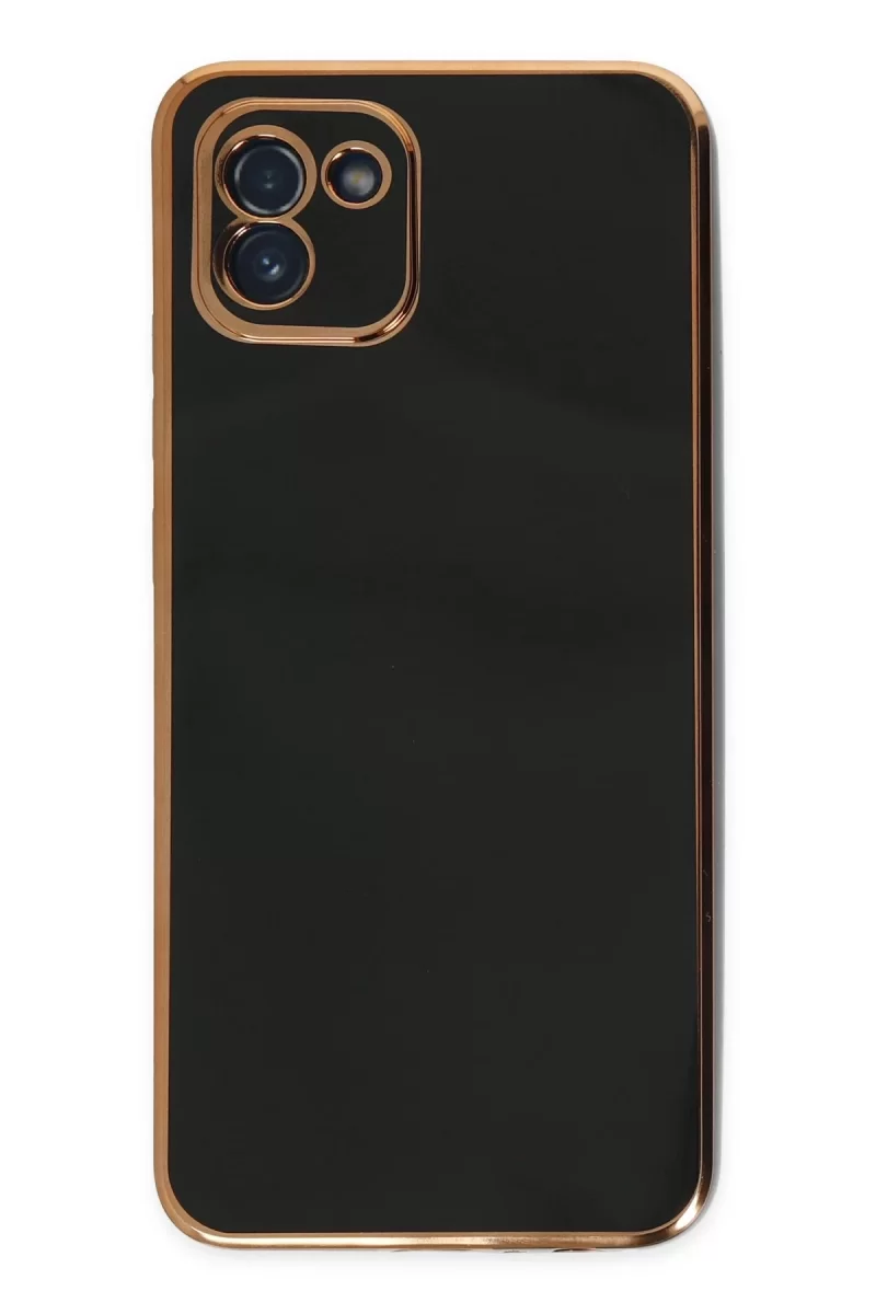 Newface Samsung Galaxy A03 Kılıf Volet Silikon - Siyah