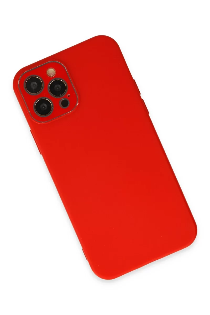 Newface Apple iPhone 12 Pro Kılıf Lansman Glass Kapak - Kırmızı