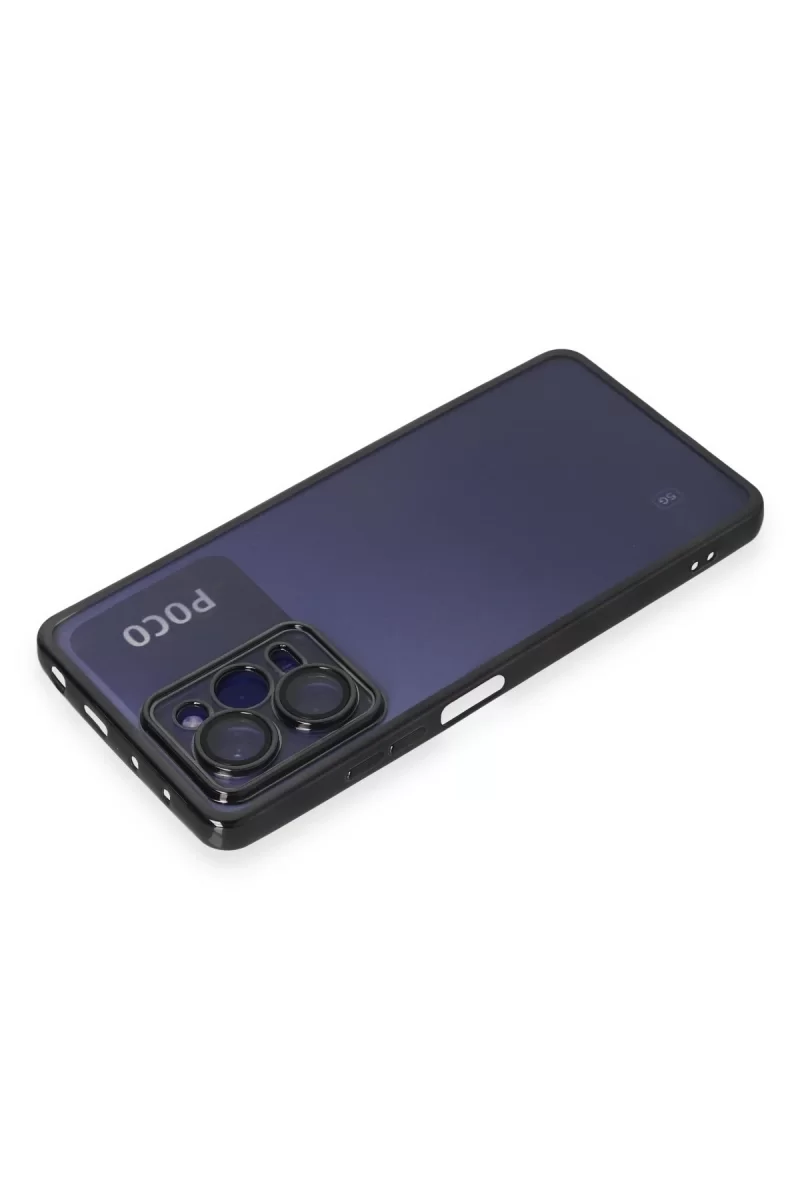 Newface Xiaomi Poco X5 Pro 5G Kılıf Razer Lensli Silikon - Siyah