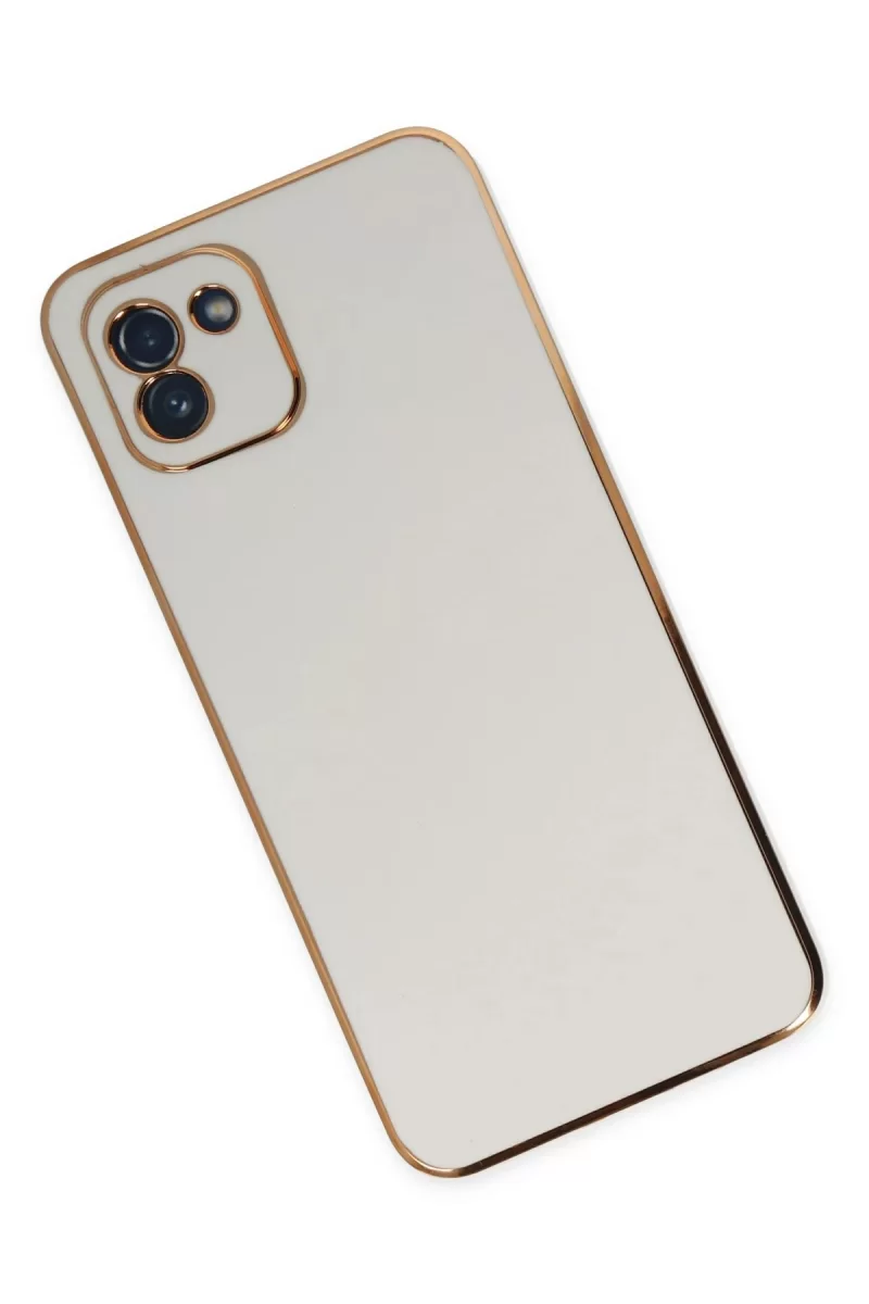 Newface Samsung Galaxy A03 Kılıf Volet Silikon - Beyaz