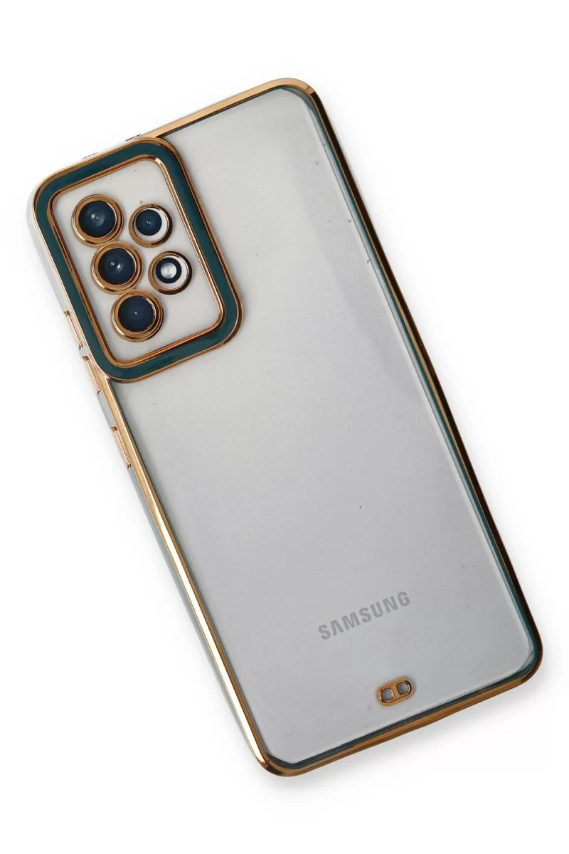 Newface Samsung Galaxy A33 5G Kılıf Liva Lens Silikon - Yeşil