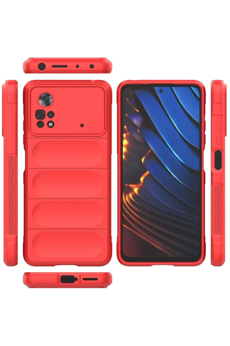 Newface Xiaomi Poco X4 Pro 5G Kılıf Optimum Silikon - Kırmızı