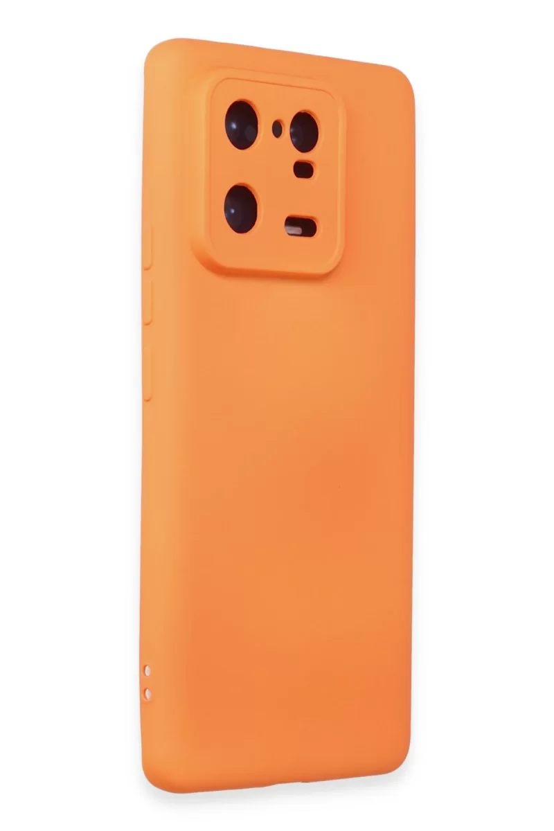 Newface Xiaomi Mi 13 Pro Kılıf Nano içi Kadife Silikon - Turuncu