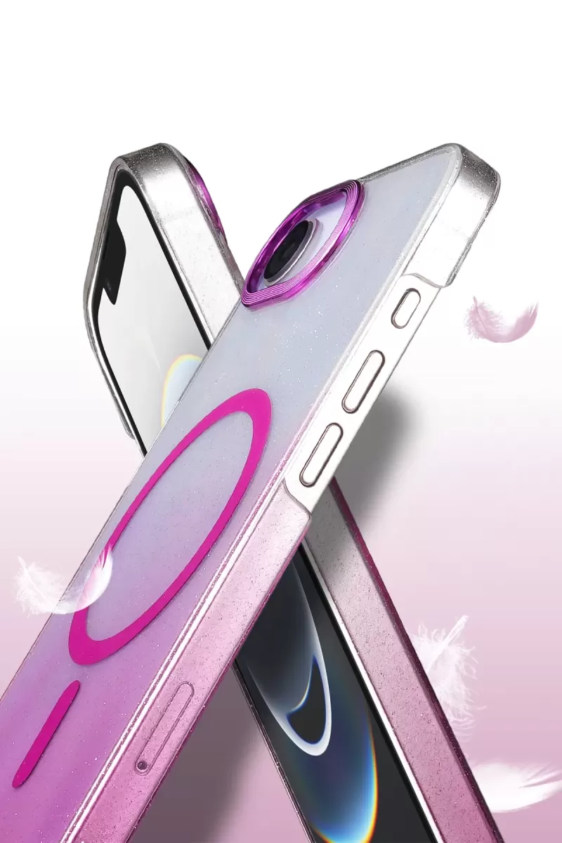 Newface Apple iPhone 16E Glossy Magsafe Kapak - Çöl Titanyum