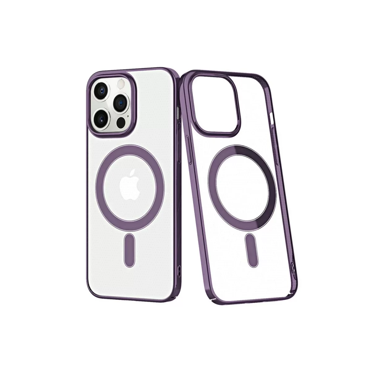 Newface Apple iPhone 13 Pro Kılıf Element Magneticsafe Sert Kapak - Derin Mor