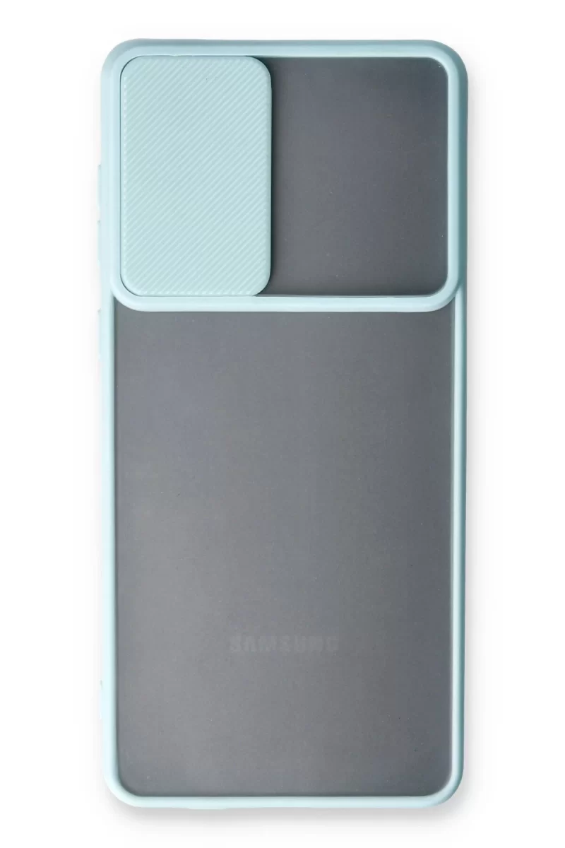 Newface Samsung Galaxy A53 5G Kılıf Palm Buzlu Kamera Sürgülü Silikon - Turkuaz